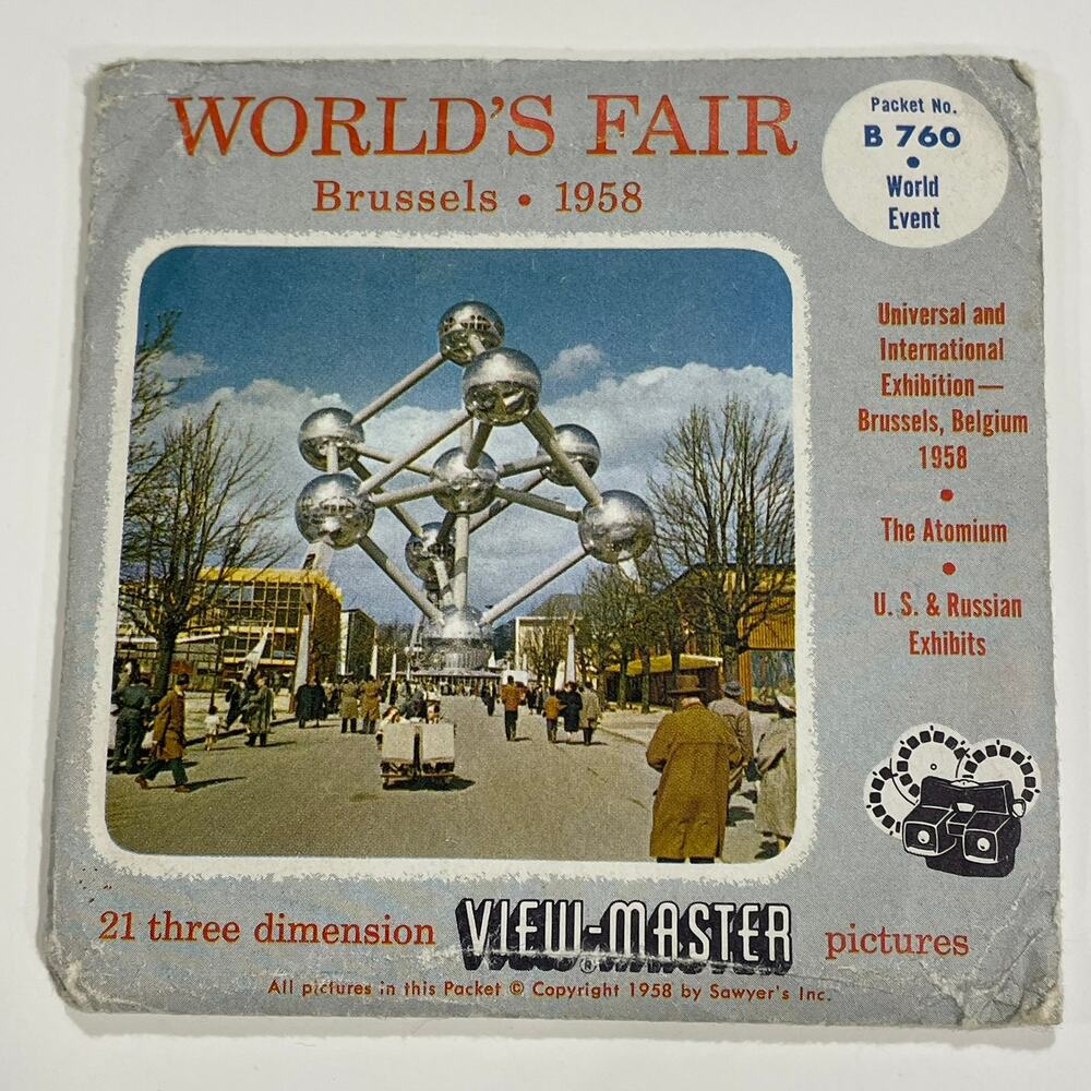 View-Master World's Fair Brussels 1958 3 reel packet B760